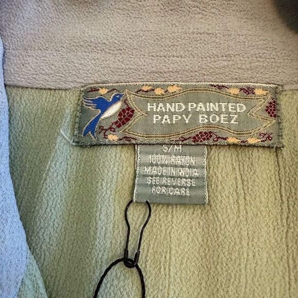 Vintage Hand Painted Papy Boez Midi Dress Sz S/M 90’s, Cottagecore - Picture 7 of 12